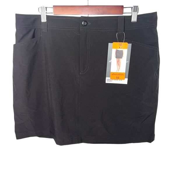 Eddie Bauer 2.0 Adventurer Skort women’s size 16 Button Zip pockets UPF 50 NEW￼ - Picture 3 of 9